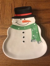 Christmas Snowman Dish-SHIPS SAME BUSINESS DAY - $20.94