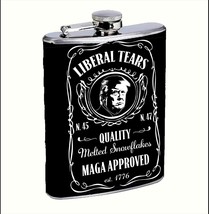 MAGA Approved 8oz Stainless Steel Flask Drinking Whiskey - £11.62 GBP