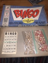 Bingo Game Set # 4002 Wooden Pieces 1960 Milton Bradley Vintage. Missing N 36 - £11.90 GBP