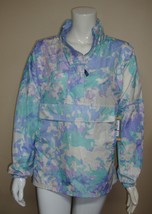 Lauren James Anorack Camo Hooded Rain Jacket Coat Wind Breaker Size MED NEW - $18.80