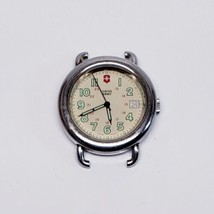 Swiss Army Watch-Men&#39;s Quartz 37mm-New Battery Vintage-Date-Glow Numbers-No Band - £26.98 GBP