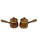 VTG Wood Mountain Home Arkansas Salt and Pepper Shakers Pots With Handle - £7.16 GBP