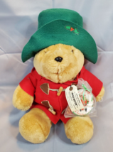 Paddington Bear Plush w/1994 Christmas Ornament with Tag 16in Vintage Sears - £14.75 GBP