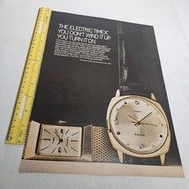 Timex Electric You Don&#39;t Wind It Up, You Turn it On Vintage Print Ad 1967 - £11.13 GBP