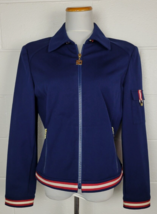 St. John Sport by Marie Gray Navy Blue Red Trim Jacket M - £58.18 GBP