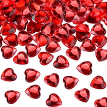 Chengu Valentines Day Acrylic Heart Acrylic Heart Rhinestones Flat Back Heart - £10.65 GBP