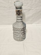 Vintage Jim Beam Bonded Gray Swirl Milk Glass Decanter Bottle - £18.68 GBP