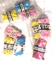 Dollhouse Miniatures sewing notions Rick Rack lot of 9 in blue yellow pink - £6.99 GBP