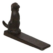 Rustic Cast Iron Whimsical Canine Cocker Spaniel Dog Door Stop Stopper W... - $17.99