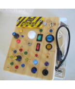 Joyreal Wooden Play Busy Board with LED Light Toddler Toys - 12M+ - $28.95