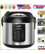 Digital Rice Cooker with 8 Programs - 5.2 QT Non-Stick and Stainless Steel - $159.45 CAD
