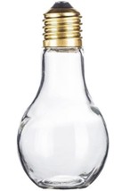 eXtra Large LIGHT BULB shape CLEAR GLASS BOTTLE Jar 9&quot; Tall + Screw on T... - $765.58 MXN