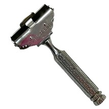 Vintage Ever Ready Single Edge Safety Razor Art Deco Handle+ Bonus Shavi... - $28.71