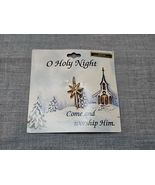 Spilla O Holy Night Christmas Star of Bethlehem tono oro 1,25&quot;&quot; pinback - $13.87 CAD
