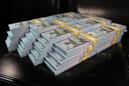 500K $ Full Print Realistic Prop Money New Dollar Bills Cash Fake Movie Replica  - £226.51 GBP