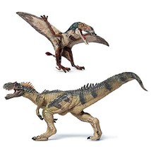 2 Pack Dinosaur Toy Pterosaur &amp; Allosaurus, Realistic Educational Plastic Dinosa - £27.17 GBP