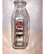 J&amp;J Pint Glass Milk Bottle Beatrice Nebraska Mint - £11.84 GBP