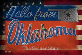 Hello From Oklahoma Novelty Metal Postcard - $15.95
