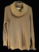 Michael Kors Brown Cowl Neck Waffle Weave Knit Sweater Women&#39;s Size Small - £11.59 GBP