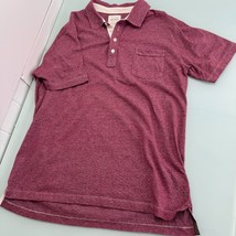 Billy Reid Men Polo Golf Shirt Size XL Cotton Polyester Maroon - $9.87