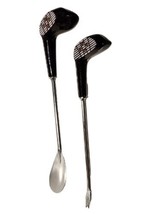 Vintage Golf Club Bar Utensils Cocktail Bartender Spoon &amp; Fork Tool Drin... - $15.58
