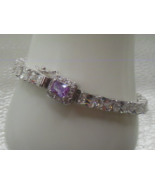 Designer Signed 925 Tennis Bracelet  CZ- 7.5&quot; Long - $103.01 CAD