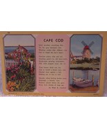 Vintage Cape Cod Linen Postcard Postmark 1953 - £3.13 GBP