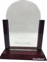 Vin Scully 2006 Golden Mic Award  Plaque on a stand RARE Dodgers Baseball - £1,166.61 GBP