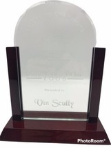 Vin Scully 2006 Golden Mic Award  Plaque on a stand RARE Dodgers Baseball - £1,187.04 GBP