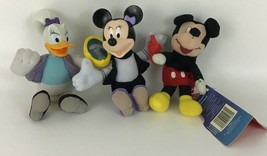 Disney Mickey Mouse Mini Plush Stuffed Toys 3pc Lot Mouse House Minnie D... - £13.10 GBP