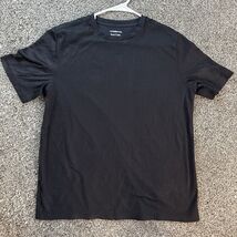 Croft &amp; Barrow Men’s Black Easy Care Crew Ribbed T-Shirt Tee (L) Large - €7,70 EUR