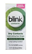 Blink Eye Drops for Contacts  Soft &amp; RGP Lenses, 0.34 floz, Exp 11/25 - $198.72 MXN