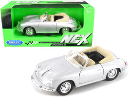 Porsche 356B Roadster Silver &quot;NEX Models&quot; 1/24 Diecast Model Car by Welly - £30.65 GBP