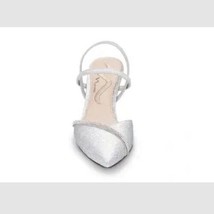 Nina™ ~ Size 6.5 ~ Silver ~ Glittery ~ Pumps/Heels ~ Pointed Toe ~ Elastic Strap - £18.22 GBP