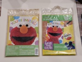 Sesame Street Elmo Birthday Party Invitations 2 Packs Of 8 Kids Invites Lot - £15.06 GBP