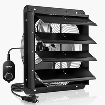 VEVOR 18.1" Shutter Exhaust Attic Fan, Wall Mounted, Speed Controller, 2... - $88.99