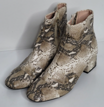 Zara Trafaluc Womens Snakeskin Print Ankle Boots Booties Shoes Eur 40 US 9 - £23.59 GBP