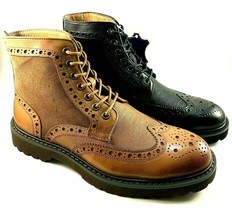 La Milano B51312 Leather Lace Up Men&#39;s Ankle Boots Choose Sz/Color - £40.91 GBP
