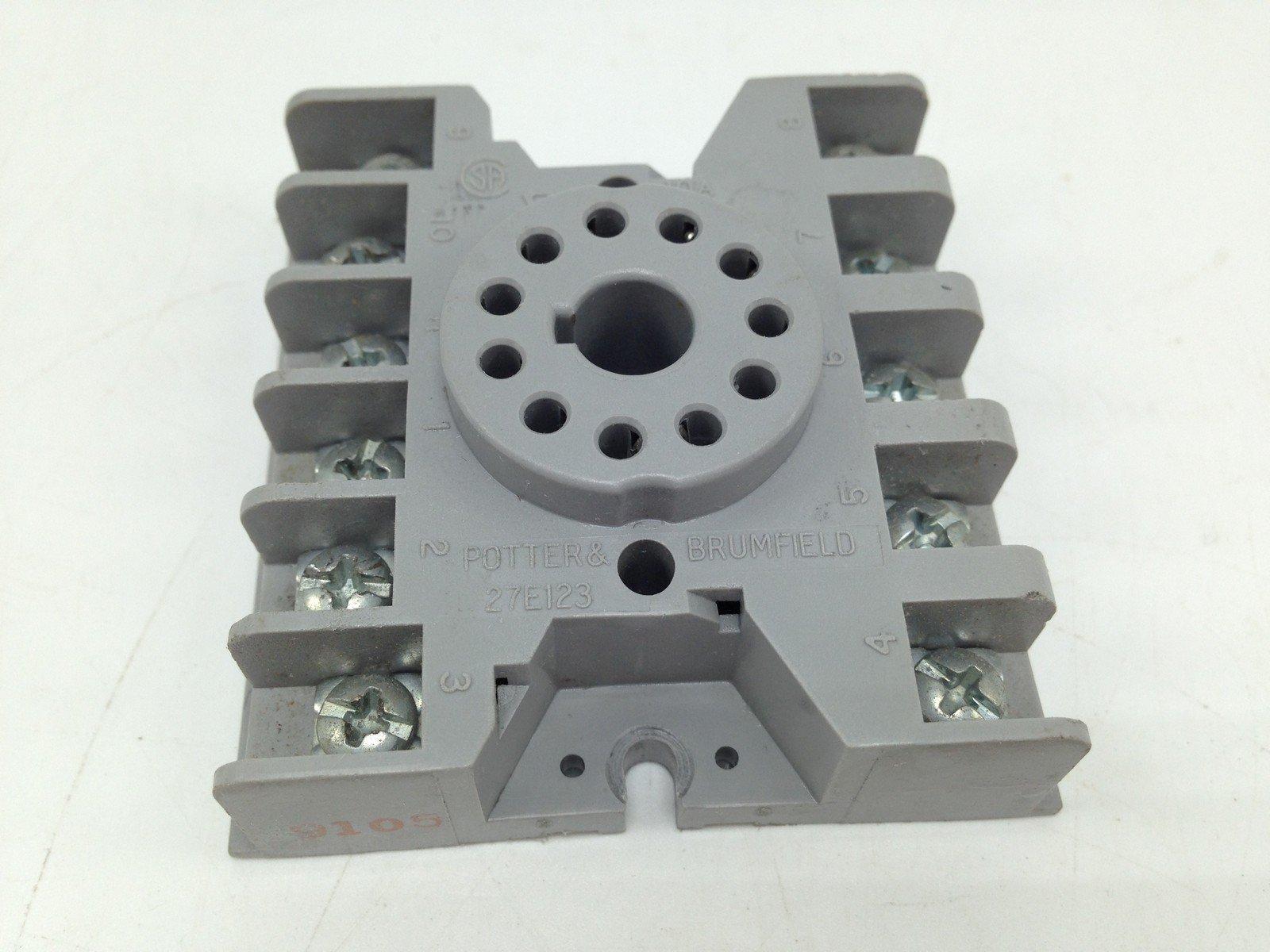  POTTER &amp; BRUMFIELD 27E123 POTTER &amp; BRUMFIELD RELAY SOCKET, 11 PIN, 10 A... - $3.00