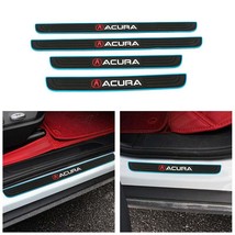 Brand New 4PCS Universal Acura Blue Rubber Car Door Scuff Sill Cover Panel Step  - £9.43 GBP