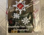 House Of White Birches Plastic Canvas Snowflake Tree Topper And Orn. Kit... - $14.01