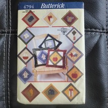 Butterick 4794 PILLOWS Hickory Stick Co Folk Art Square Calendar Pattern UNCUT - $12.34