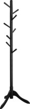 Freestanding, Wooden Coat Rack Stand With 8 Hooks, Adjustable, Black Urcr001B01. - £33.51 GBP