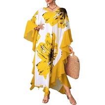 Kaftan Dresses For Women Chiffon Caftan Swimwear Cover Ups Plus Size Long Beach  - £46.92 GBP
