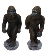 Set of 2 Forest Mythical Creature Sasquatch Bigfoot Cryptid Apes Figurines - $44.92 CAD