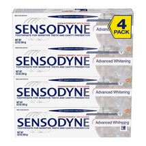 SENSODYNE Advanced Whitening Toothpaste, 6.5 oz, 4-pack - £29.78 GBP