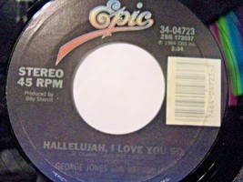 George Jones W/ Brenda Lee-Hallelujah, I Love You So / What Love -45rpm-1984-EX - £3.94 GBP