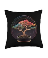 Zen Bonsai Tree Japanese Art Nature Inspired Botanical Plant Throw Pillo... - $40.99