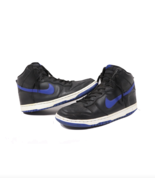Vintage Nike Dunk High Leather Sneakers Shoes Black Royal Blue Mens 11 2012 - $142.51