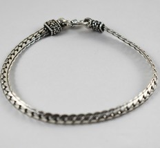 925 Sterling Silver Handmade Plain Gemstone Bracelet Women Festival Gift BS-1114 - £49.40 GBP